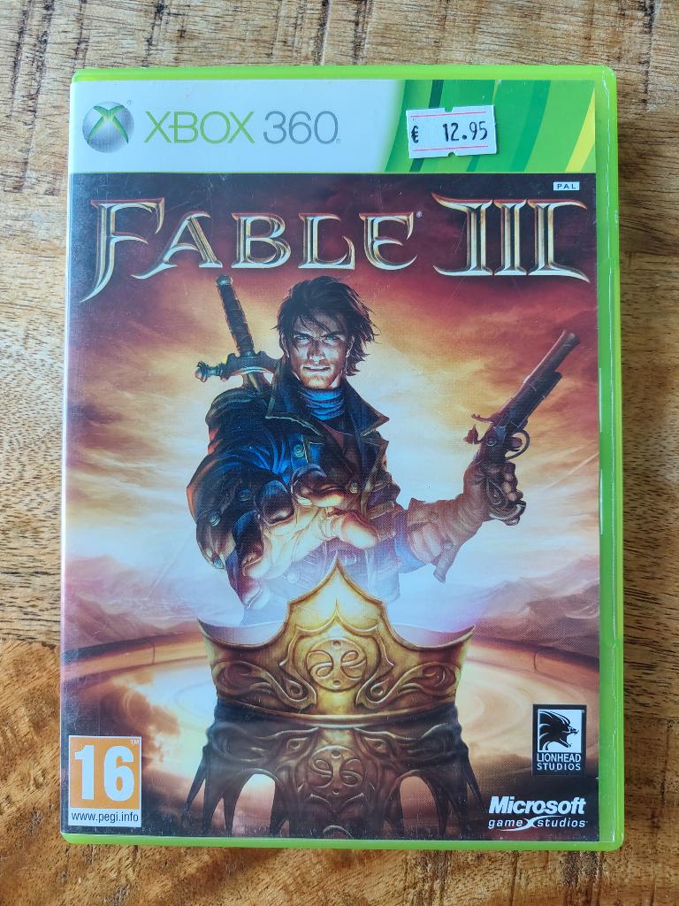 Fable III, Xbox 360, PAL, CIB, Spelcomputers en Games, Gebruikt, 1 speler, Ophalen of Verzenden, Role Playing Game (Rpg)
