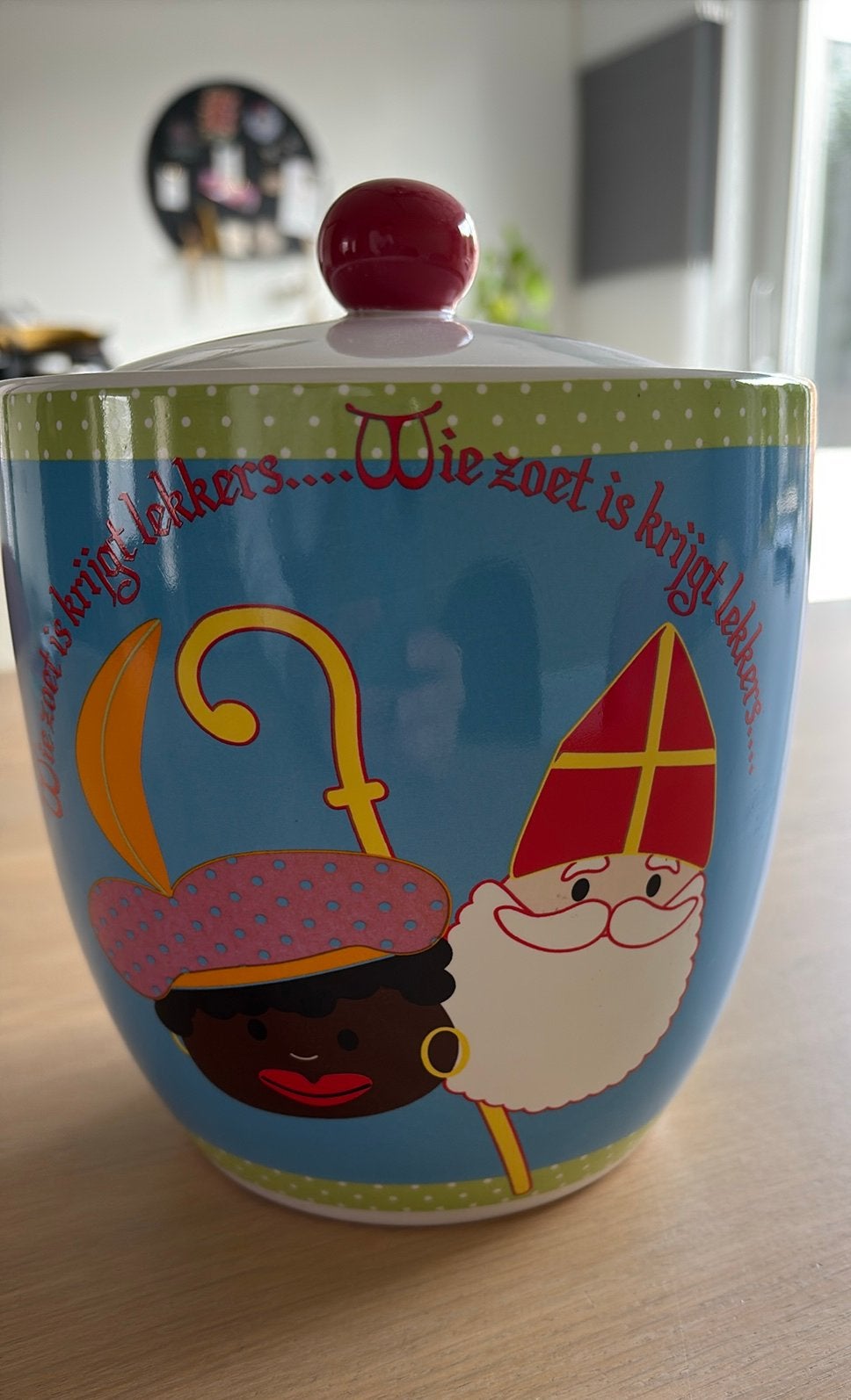 Sinterklaas porseleinen pot, Ophalen of Verzenden, Zo goed als nieuw