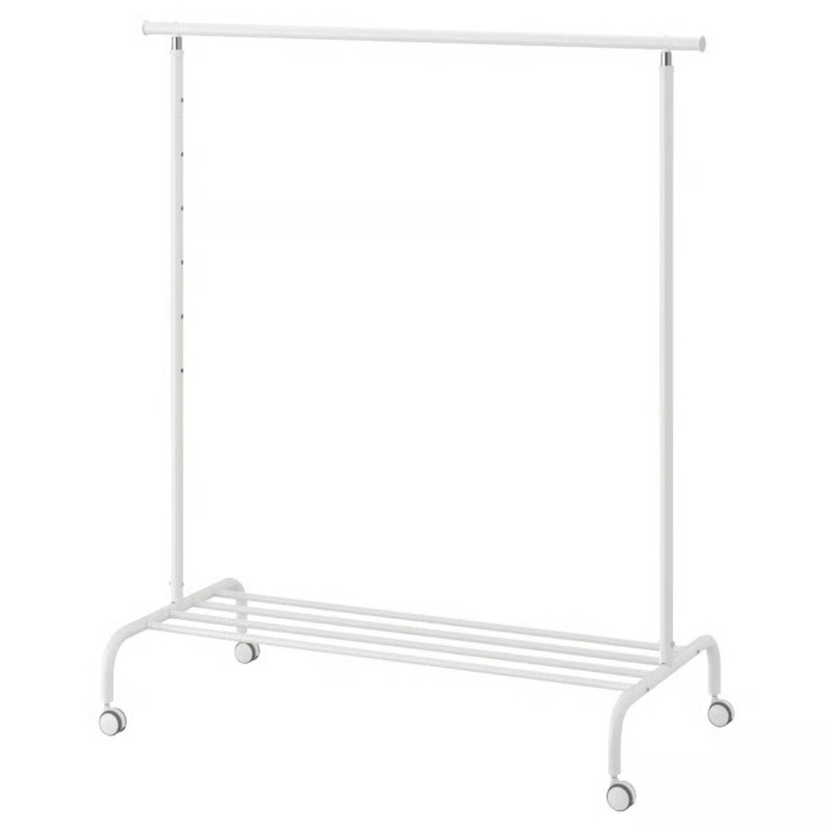IKEA Kledingrek met opberger, Kleding | Dames, Kledingrekken, Ophalen, Met wielen, Gebruikt