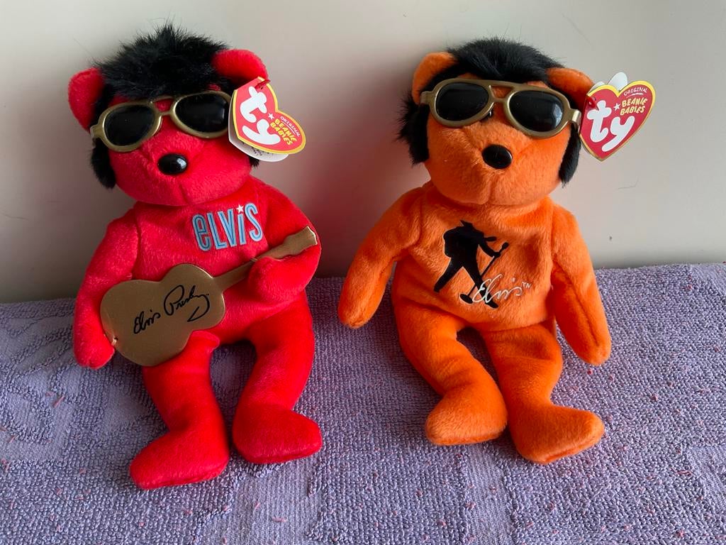 Ty Original Beanie Babies Elvis Presley Beren - Nieuw, Beer, Nieuw, Met label, Rood