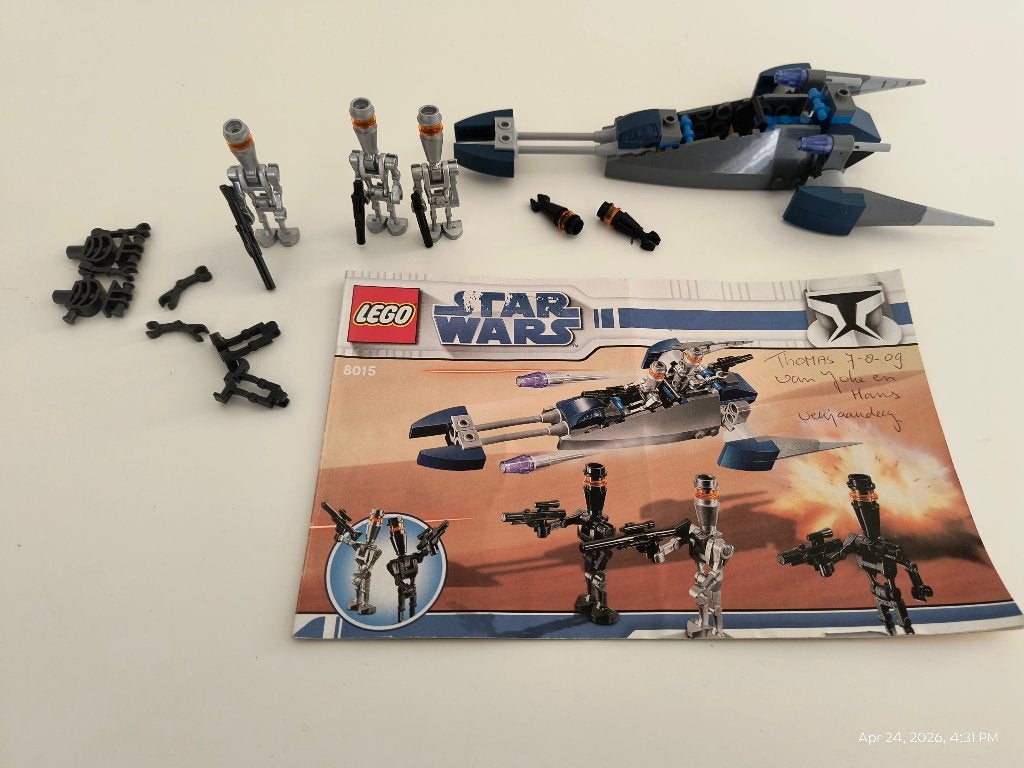 LEGO STAR WARS 8015 Assassin Droids Battle Pack, Lego, Ophalen of Verzenden, Zo goed als nieuw, Compleet