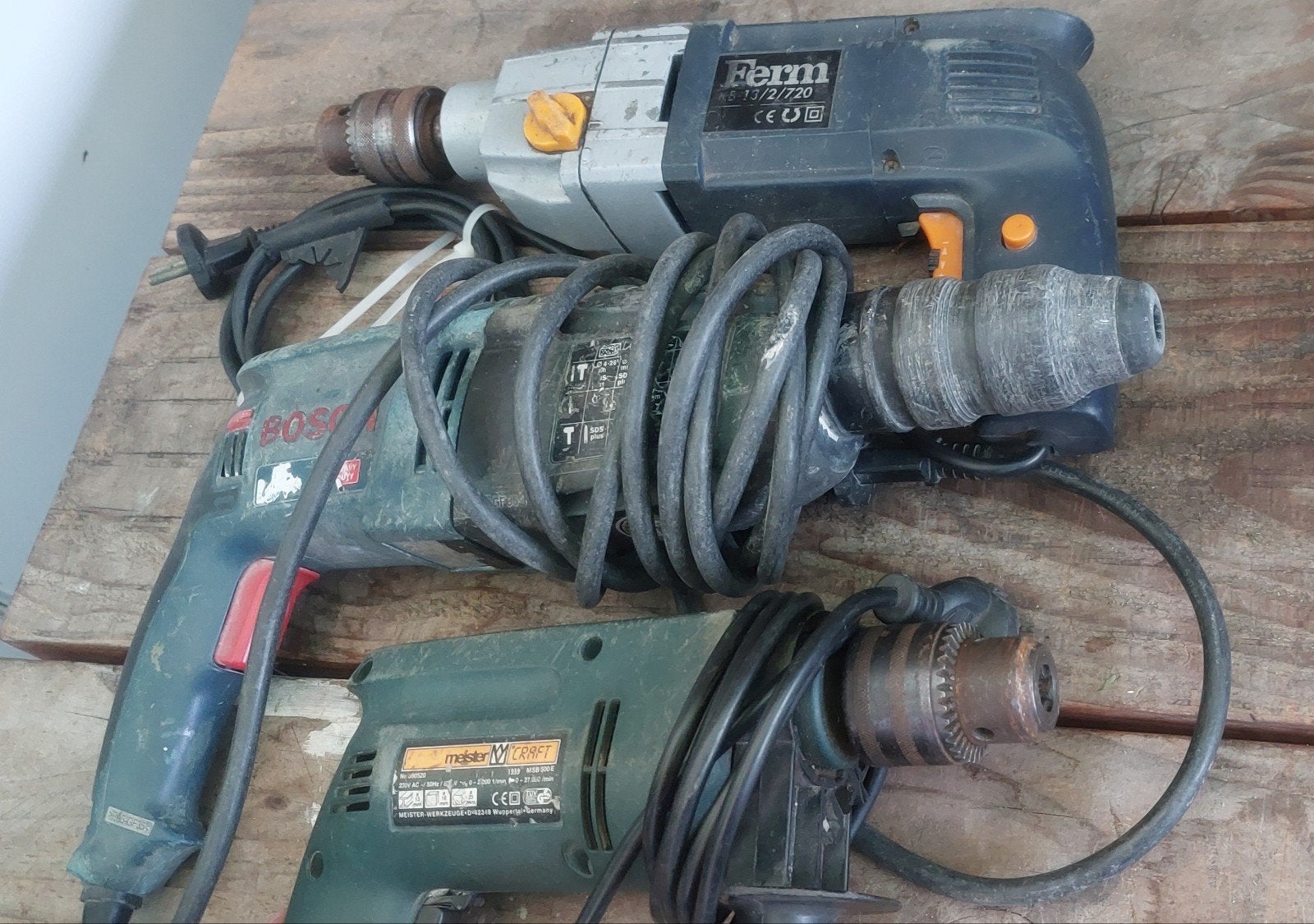 Diverse boormachines € 30,--, Doe-het-zelf en Verbouw, Gereedschap | Boormachines, Ophalen, Boormachine