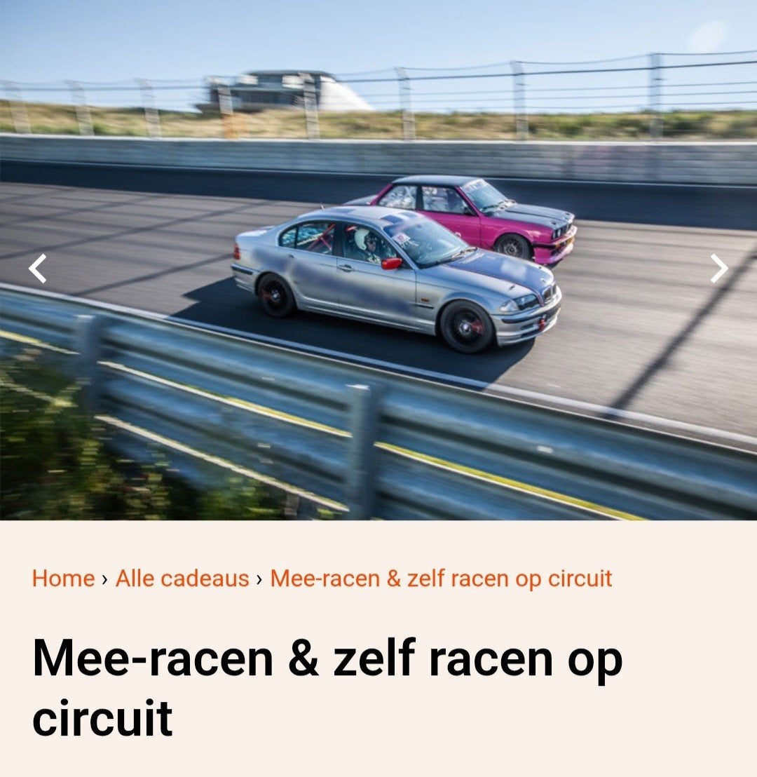Racen op circuit Zandvoort of Assen, Eén persoon
