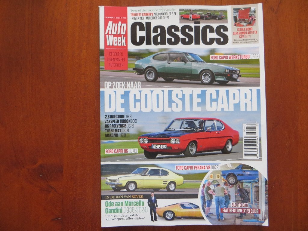 Autoweek Classics 4 2024 Ford Capri, Marcello Gandini, X1/9, Ophalen of Verzenden, Zo goed als nieuw, Ford
