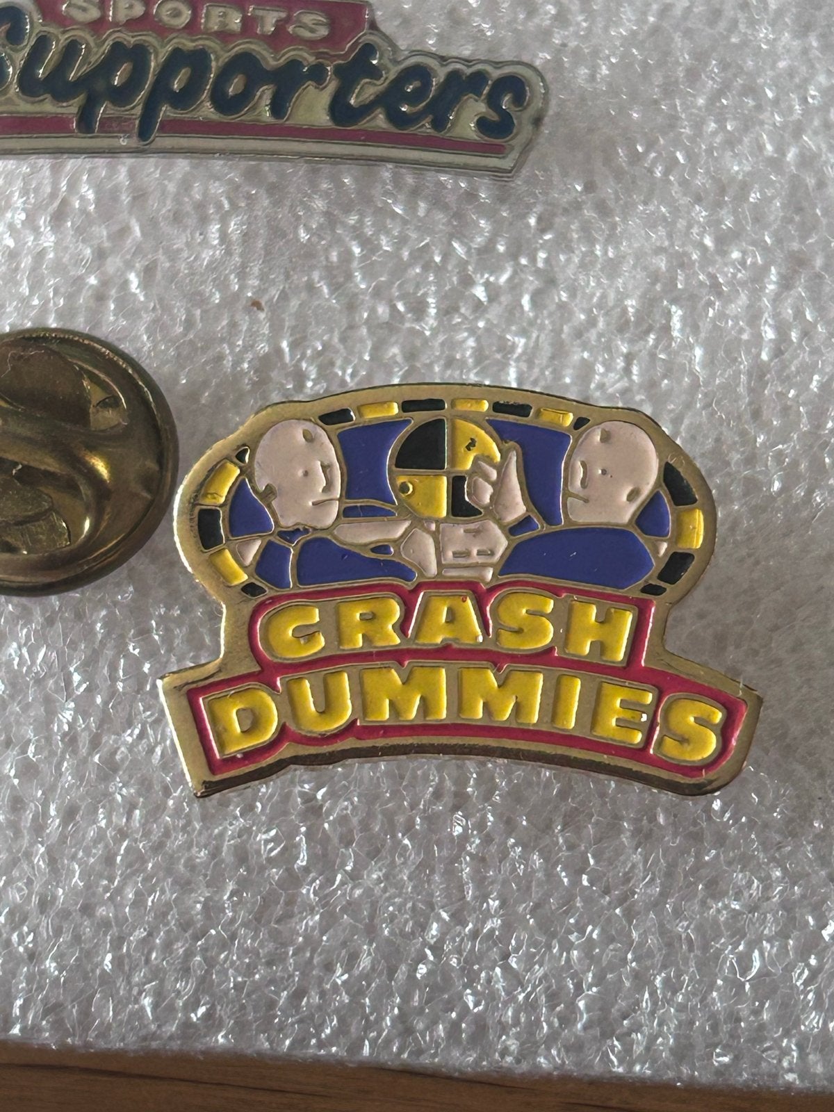 Vintage Crash Dummies pin - Uniek Verzamelobject, Verzamelen, Ophalen of Verzenden, Gebruikt, Figuurtje, Speldje of Pin