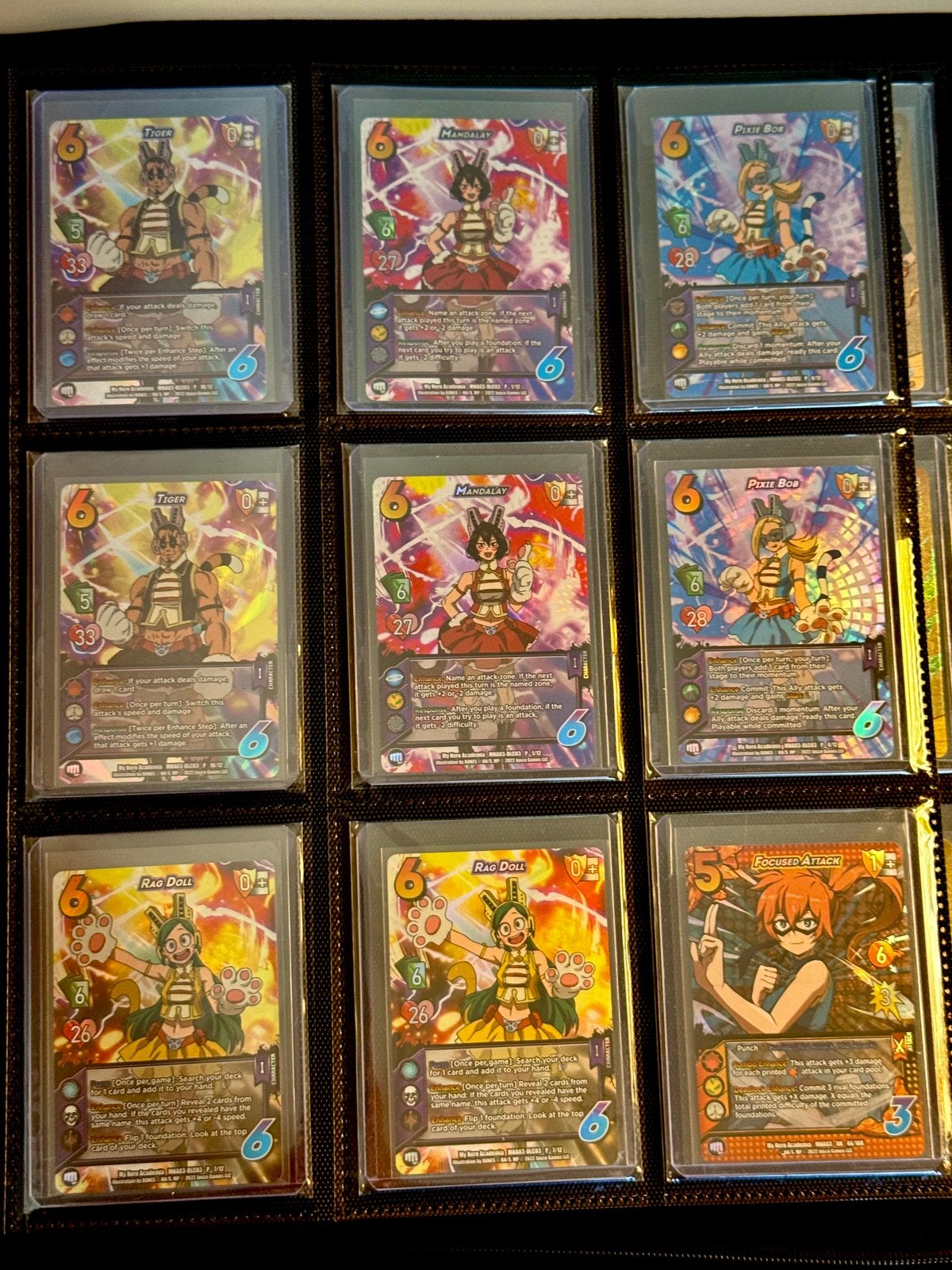 My Hero Academia TCG SR Kaarten Set 9x Mint, Verzenden, Zo goed als nieuw, Foil