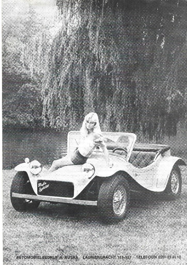 Ruska Sprinter zwart wit folder pin up vrouw (RS02) auto, Boeken, Verzenden, Zo goed als nieuw, Overige merken