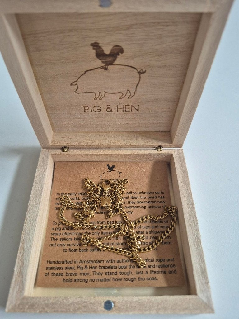 Pig & Hen - gouden ketting, Ophalen of Verzenden, Zo goed als nieuw, Goud, Goud