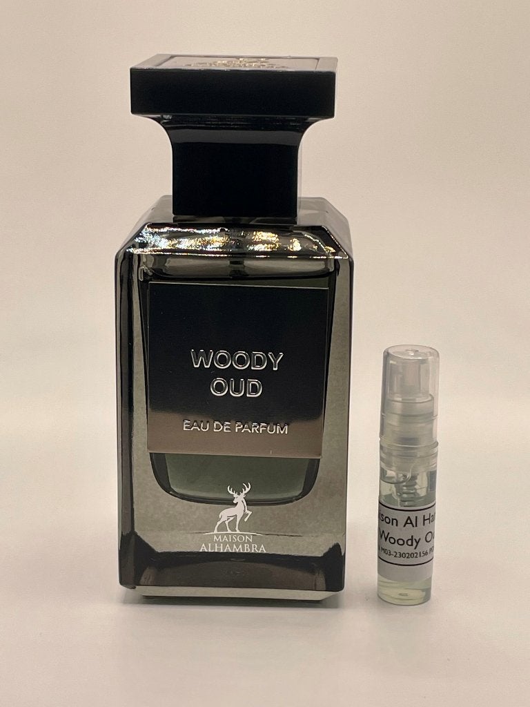 Maison Alhambra - Woody Oud decant 2ml-5ml-10ml, Verzenden, Zo goed als nieuw