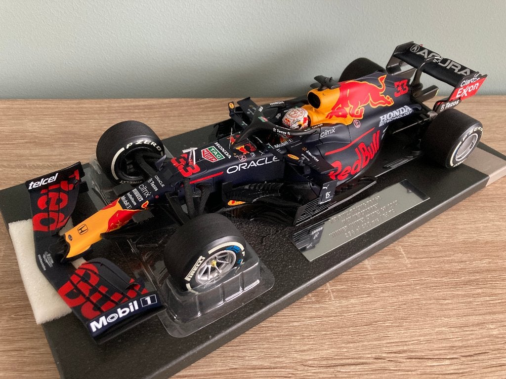 ✅ Max Verstappen editie 74 1:18 Winner United States 2021, Ophalen of Verzenden, Nieuw, Formule 1