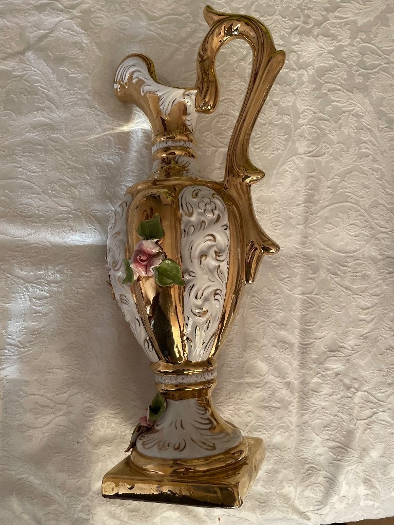 Oud klassiek Italiaanse kruik vaas Benrose Capodimonte stijl, Ophalen