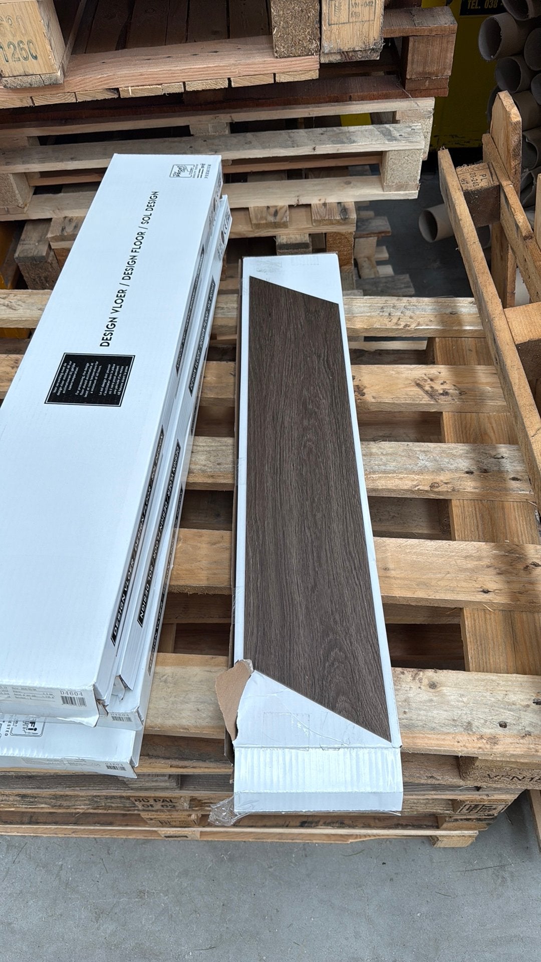 Pvc vloer Ambiant Hongaarse punt brown, Ophalen, Bruin, ., Nieuw