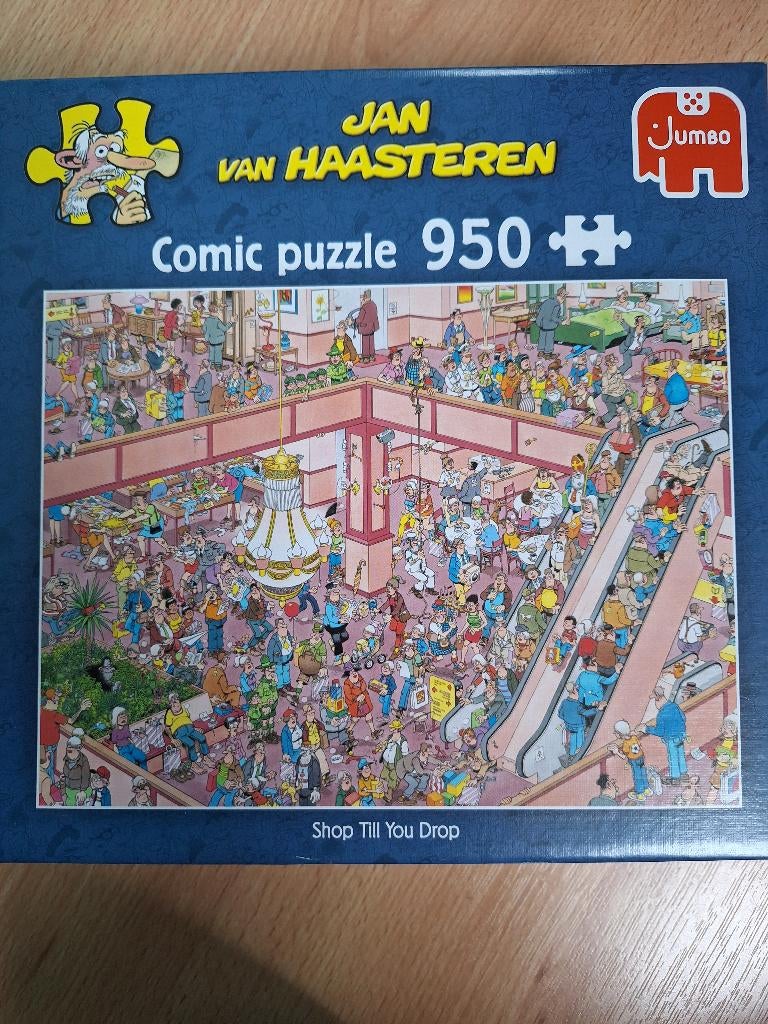 van Haasteren puzzel 950 stukjes "shop 'till you drop", Hobby en Vrije tijd, Denksport en Puzzels, Ophalen of Verzenden, 500 t/m 1500 stukjes