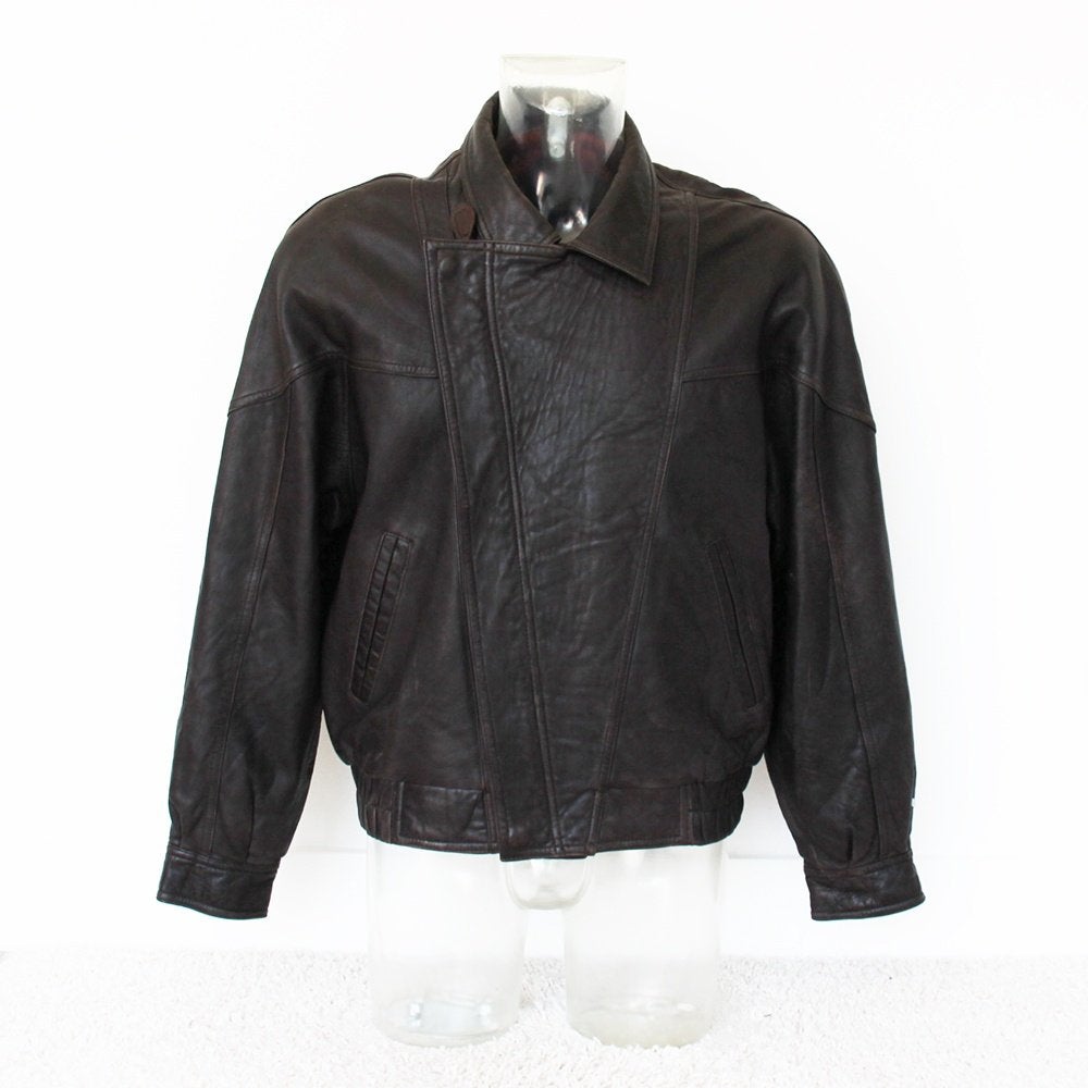 Mooie Soepele Leren AM2 Heren Jas* (M) € 80,-, AM2, Bruin, Maat 48/50 (M), Ophalen of Verzenden