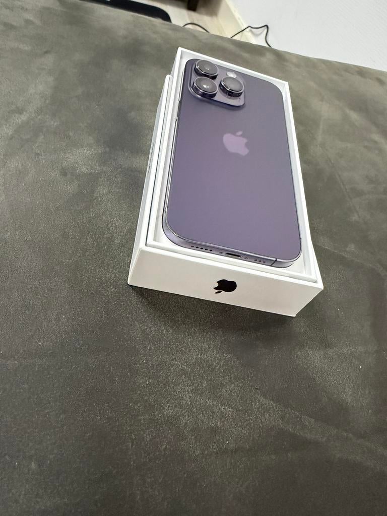 Iphone 14 pro paars 100% batterijcapaciteit, Telecommunicatie, Mobiele telefoons | Apple iPhone, Zo goed als nieuw, 128 GB, Zonder abonnement
