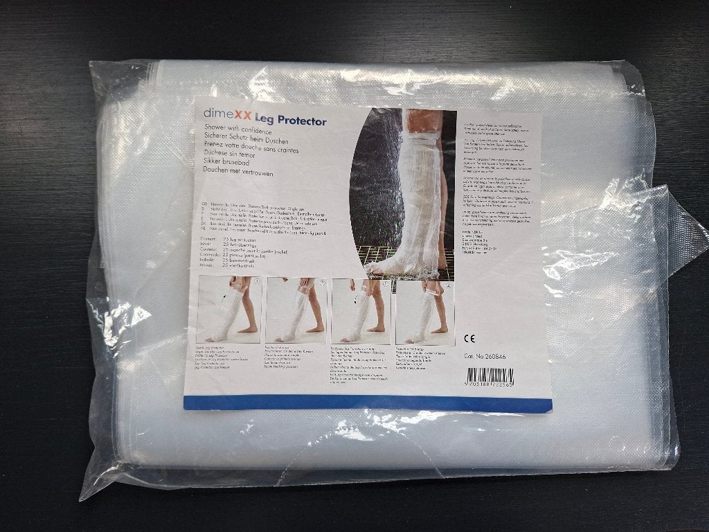 Douchehoes voor het been en plastic wegwerpbeenbeschermers, Diversen, Ophalen of Verzenden, Nieuw