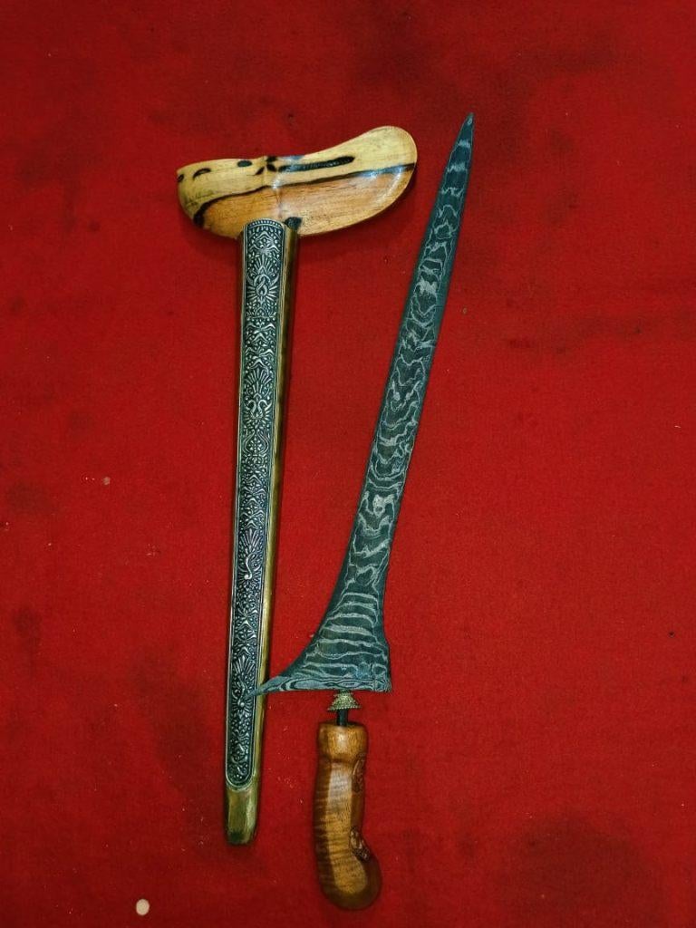 Keris Brojol Pamor Dwiwarna Gayaman Yogyakarta Timoho SVA03, Wapen, Verzenden, Overige materialen, Indonesië