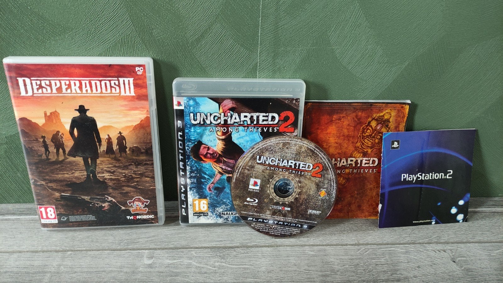 Uncharted 2 Ps3 en gratis desperados 3 pc game, Avontuur en Actie, Ophalen of Verzenden, Zo goed als nieuw, 3 spelers of meer