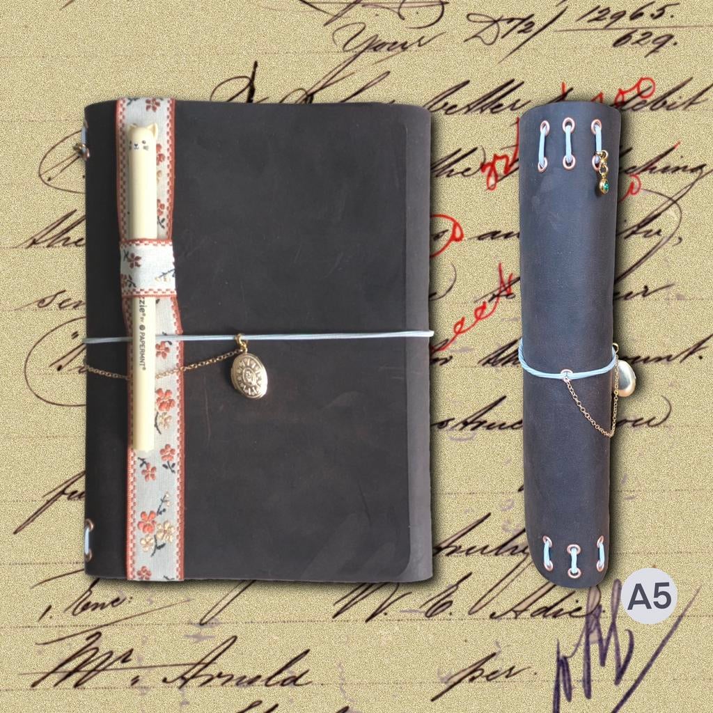 travelers notebook A5 trifold journal van leer, Ophalen of Verzenden, Nieuw