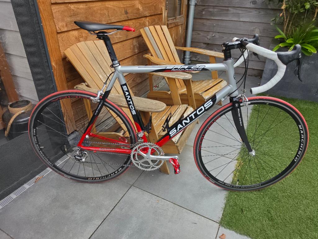 Zeer nette Santos SRR03 racefiets / wielrenfiets maat 58 / L, Fietsen en Brommers, Fietsen | Racefietsen, Gebruikt, Aluminium