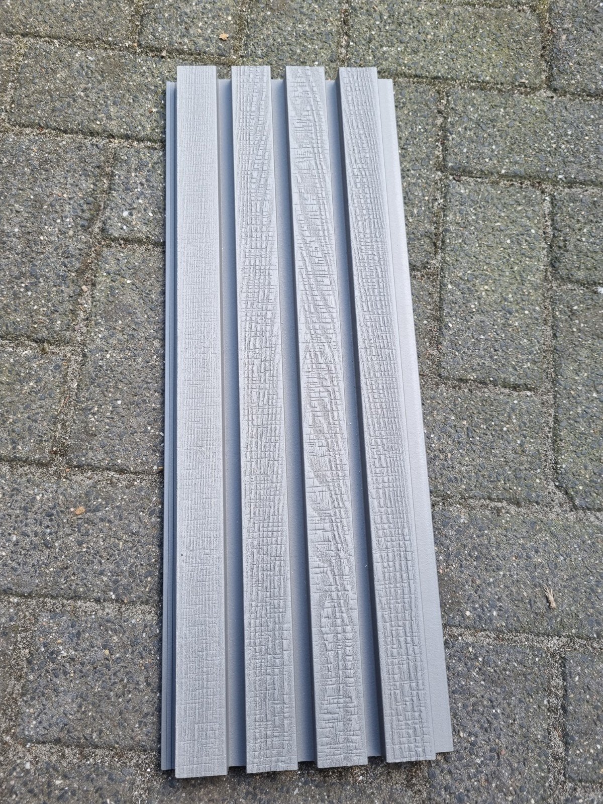 Composiet schuttingdelen lichtgrijs 60x20 cm (reststukken), Tuin en Terras, Ophalen, Kunststof, Gebruikt, Minder dan 3 meter