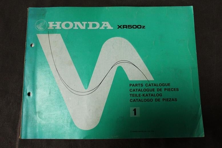 Honda XR500Z 1978 motorcycle parts catalogue XR 500 katalog, Motoren, Ophalen of Verzenden, Honda