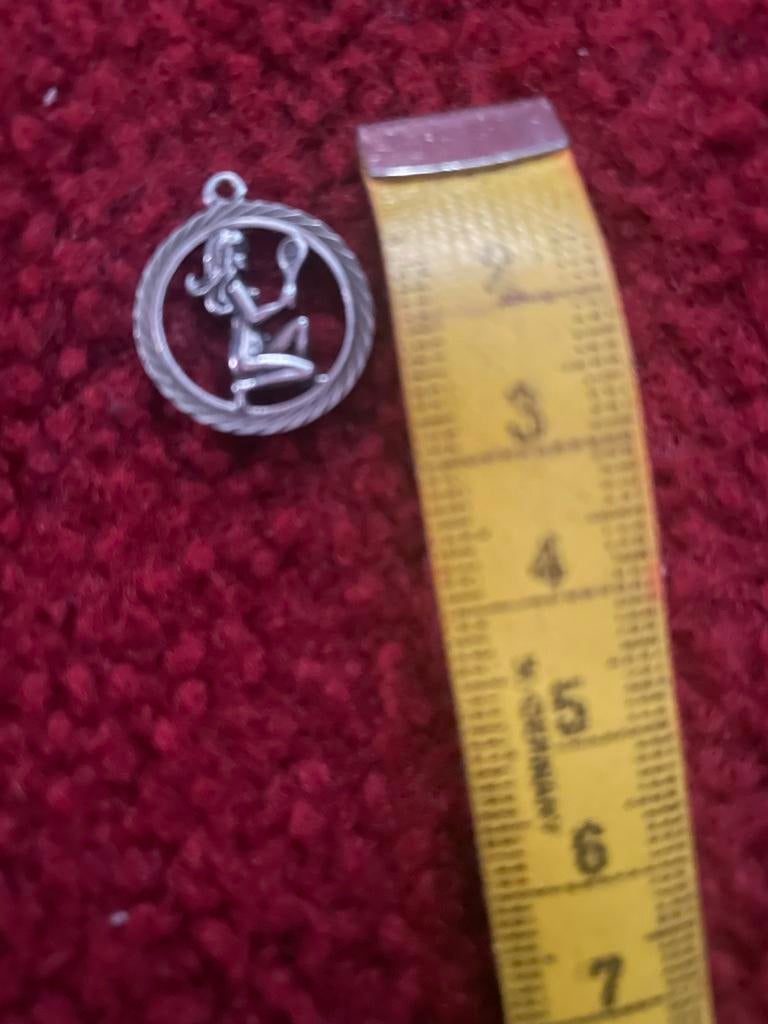 Zilveren bedel/hanger met sterrenbeeld maagd, Overige merken, Nieuw, Ophalen of Verzenden, 1 bedel