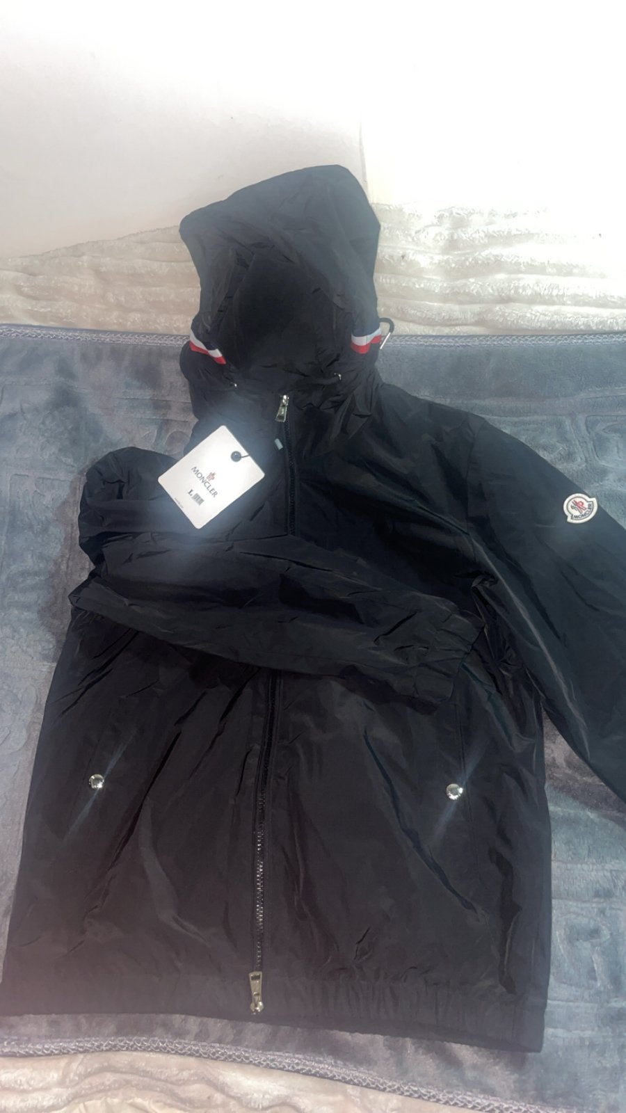 Moncler jas zwart, maat L  nieuw met kaartjes, Ophalen of Verzenden, Nieuw, Maat 52/54 (L), Zwart
