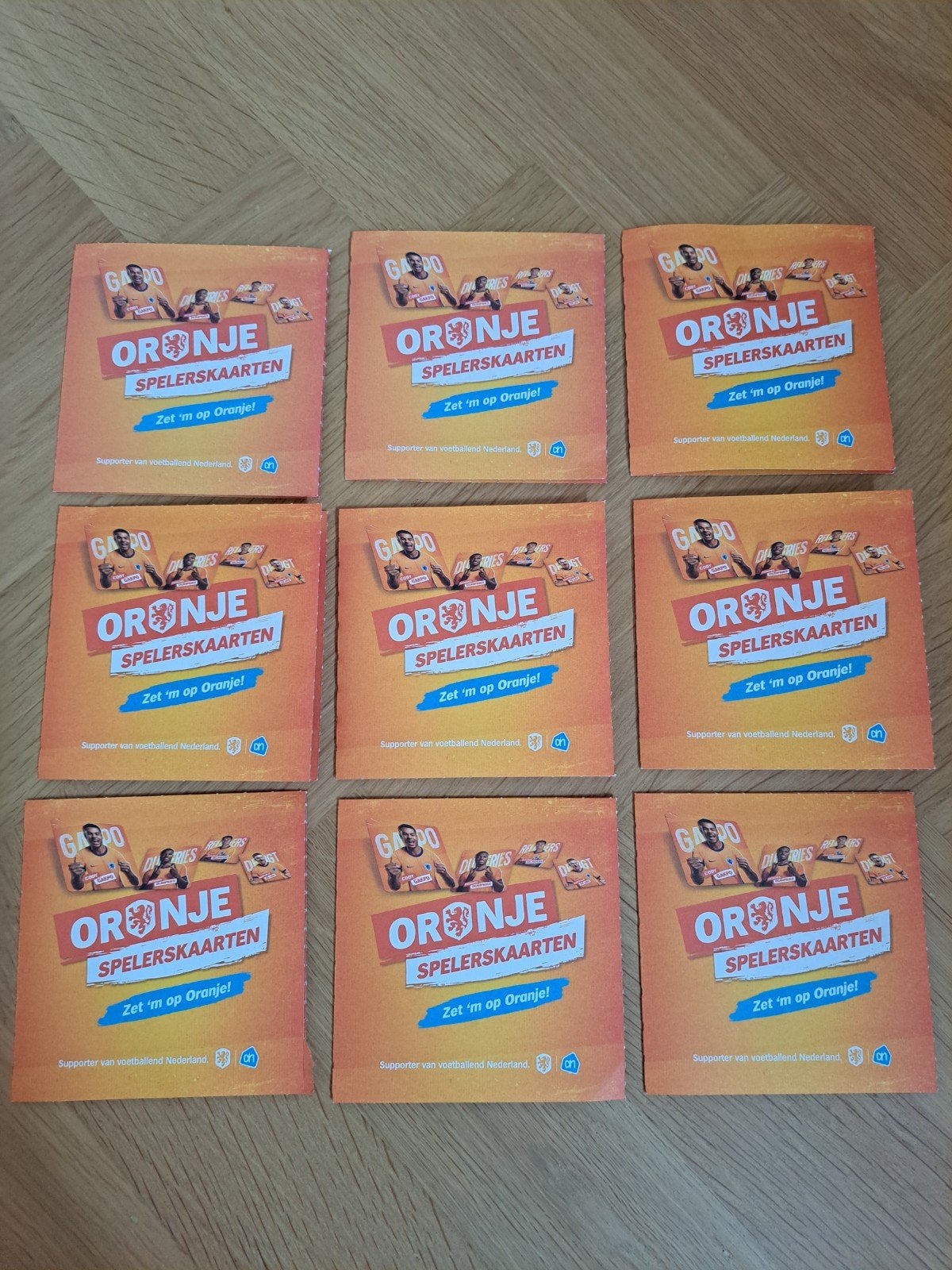 Oranje spelerskaarten AH 9 x 2 stuks, Albert Heijn, Ophalen of Verzenden