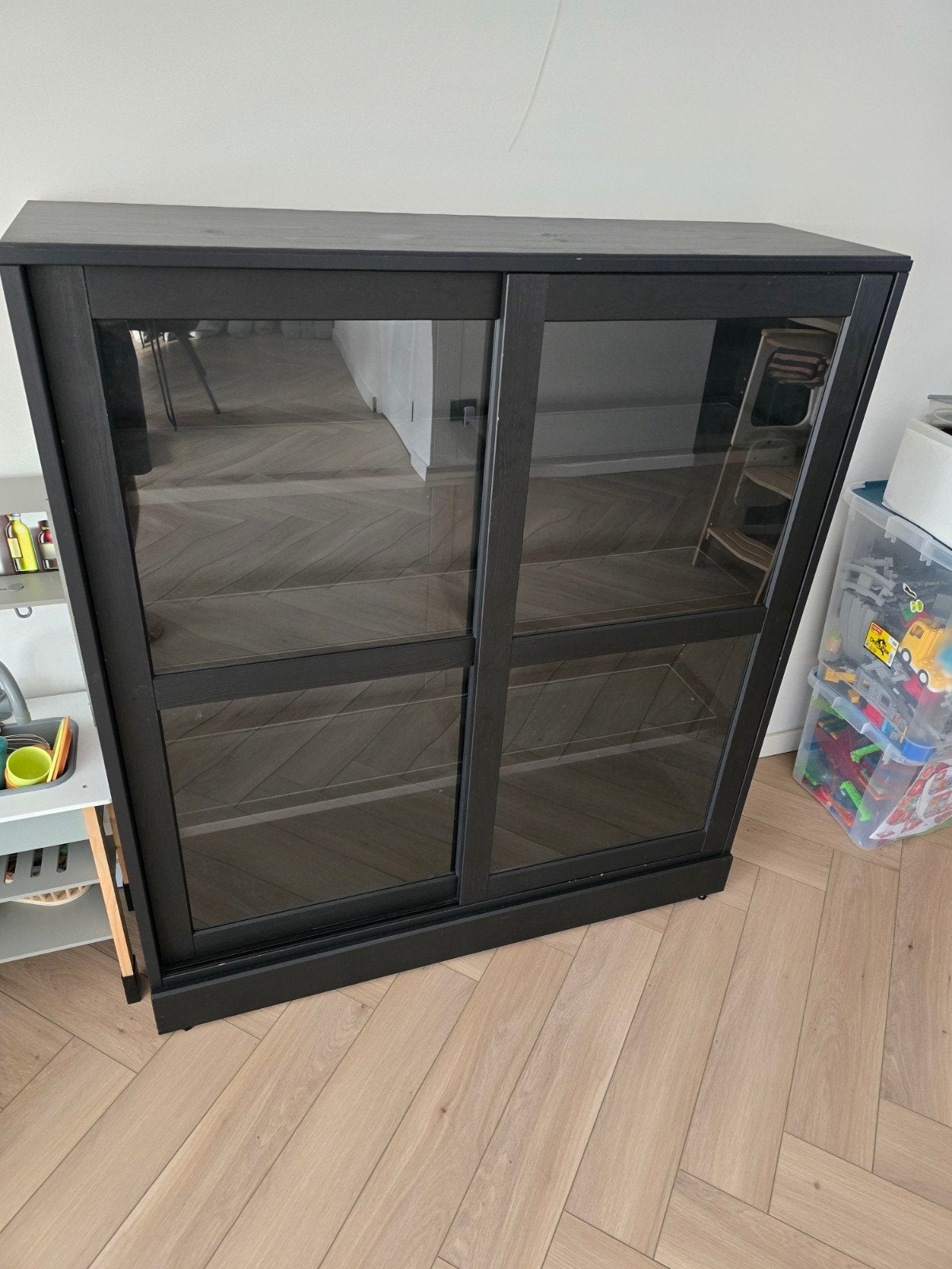 IKEA HAVSTA Kast met glazen schuifdeuren - Gebruikt, Ophalen, 100 tot 150 cm, 100 tot 150 cm, 25 tot 50 cm