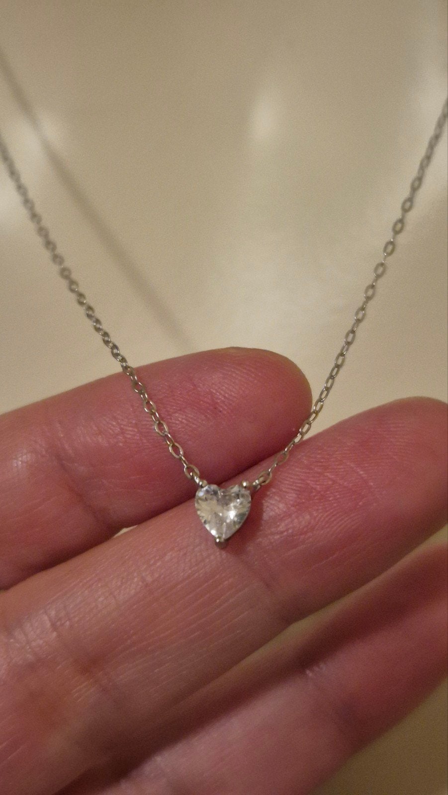S925 Sterling zilver hartvormig ketting, Ophalen of Verzenden, Nieuw, Zilver, Zilver