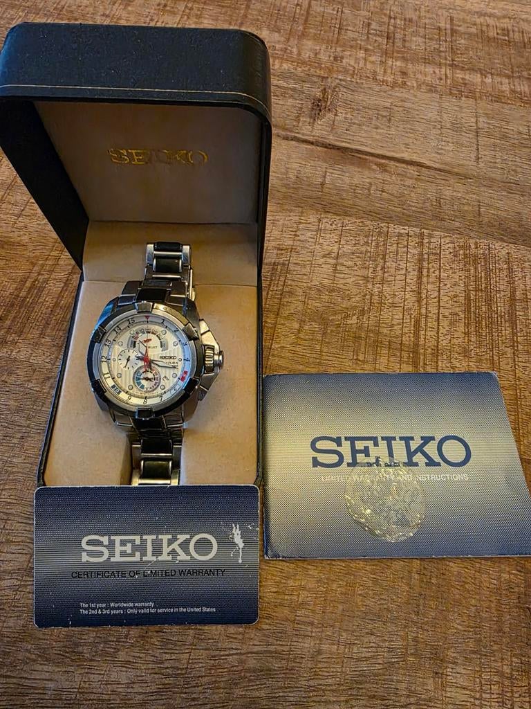 Seiko Velatura Yachting Timer Chronograph, Ophalen of Verzenden, Zo goed als nieuw, Staal, Seiko