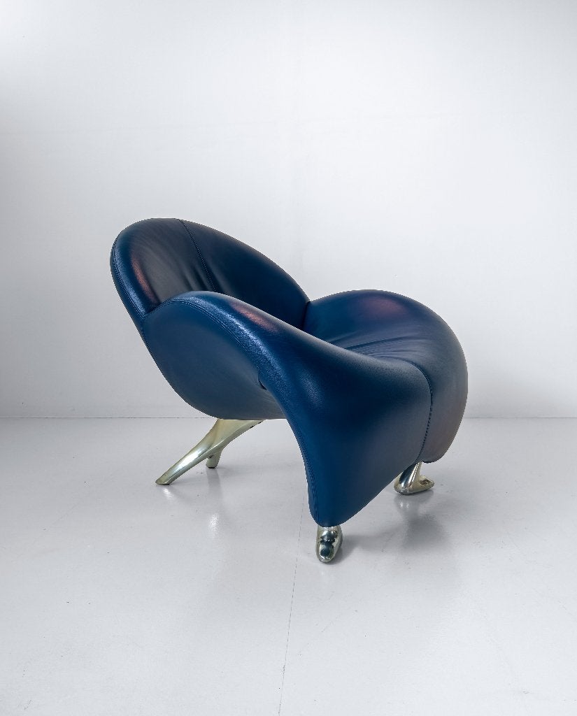 Leolux Papageno fauteuil – Jan Armgardt, Huis en Inrichting, Ophalen of Verzenden, Zo goed als nieuw, 75 tot 100 cm, Leer