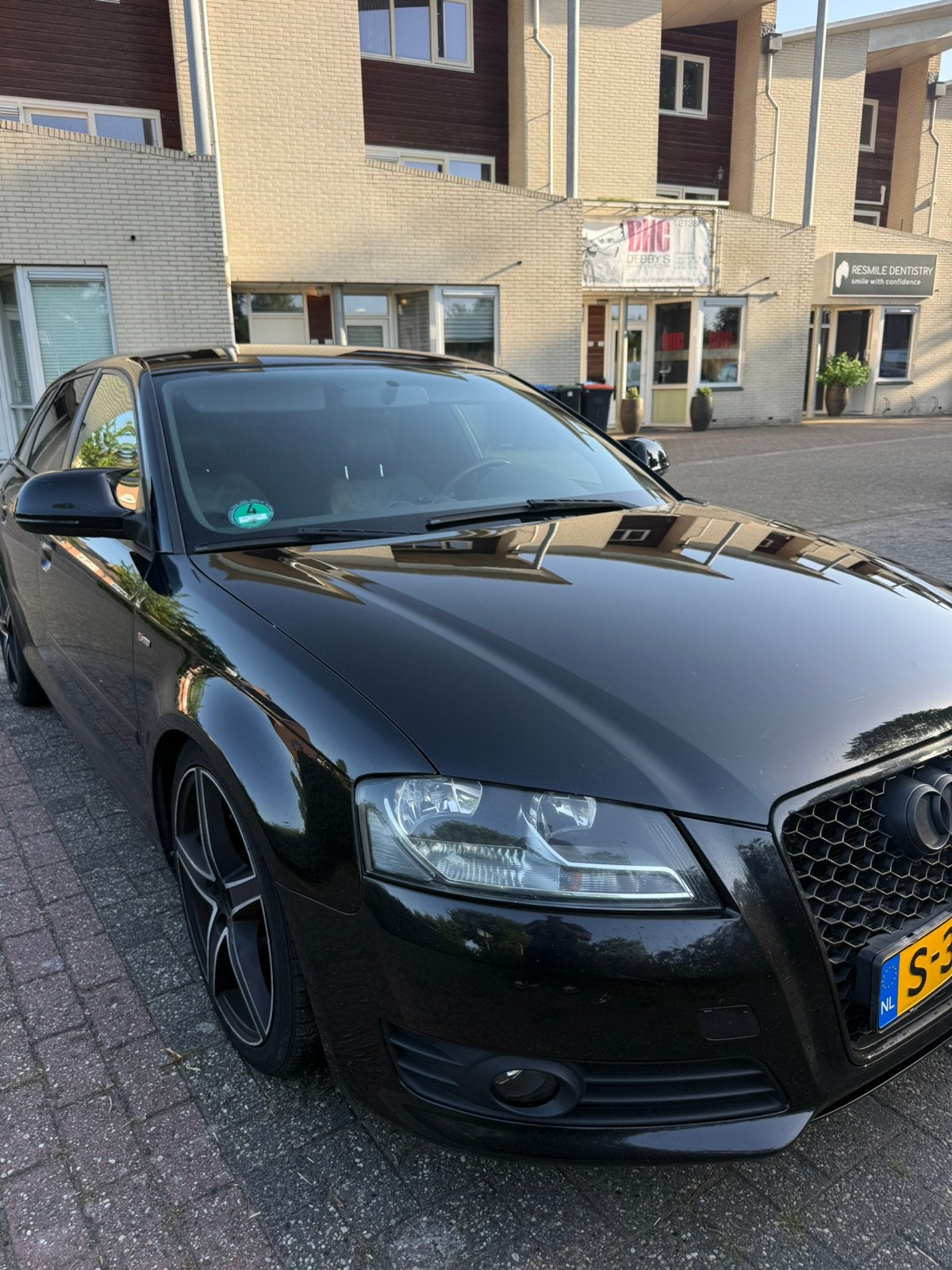 Audi S3, Zwart, 4 cilinders, Leder en Stof, Zwart