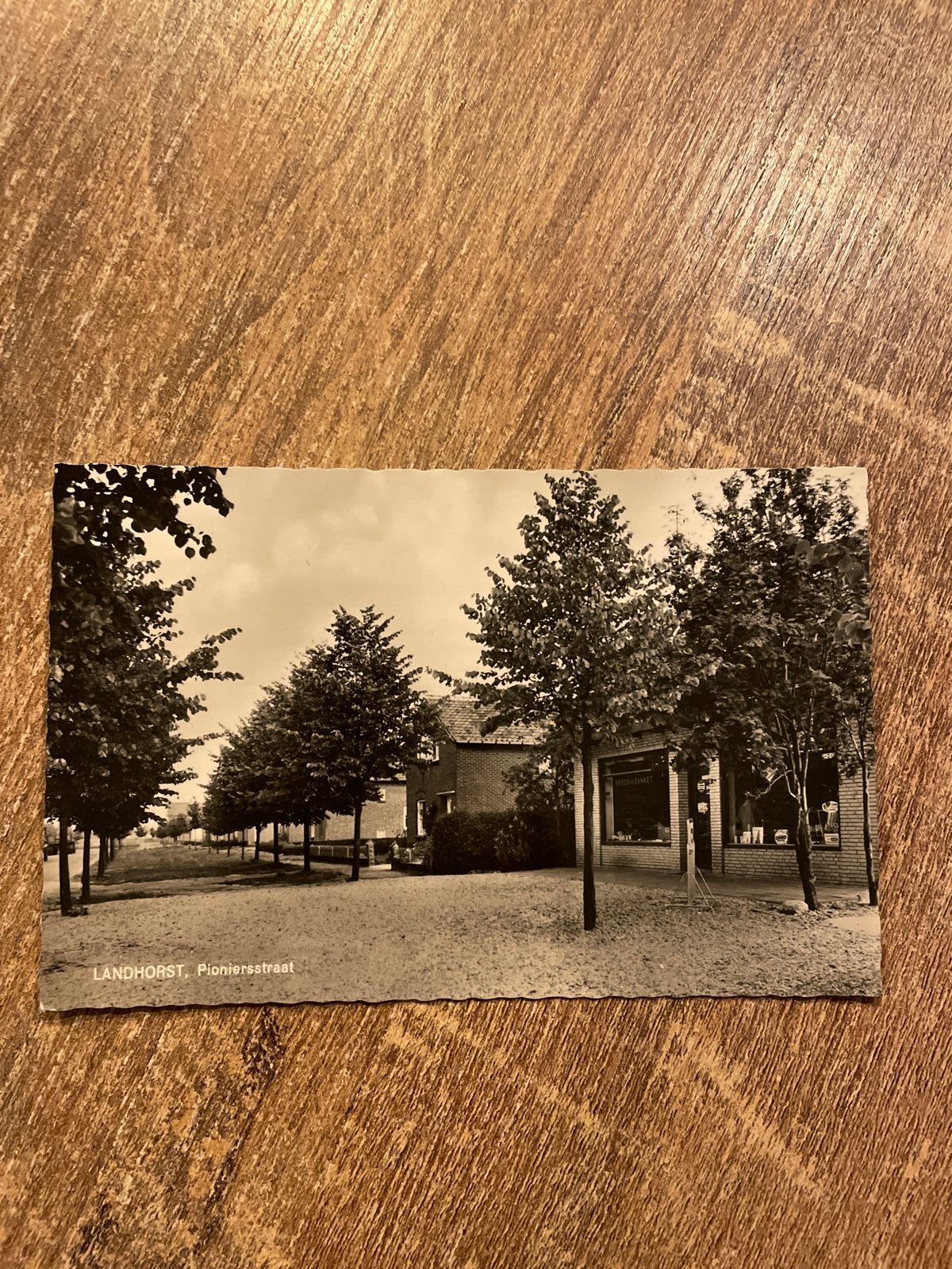 Oude Ansichtkaart Landhorst, Pioniersstraat (Gelopen), Ophalen of Verzenden, 1940 tot 1960, Gelopen, Noord-Brabant