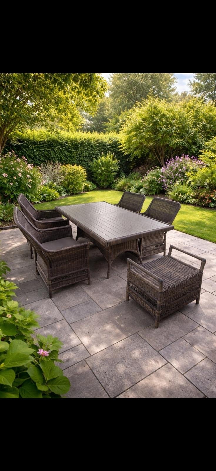 Tuinset met Stoelen en Tafel, Ophalen, Eettafel, 6 zitplaatsen, Zo goed als nieuw