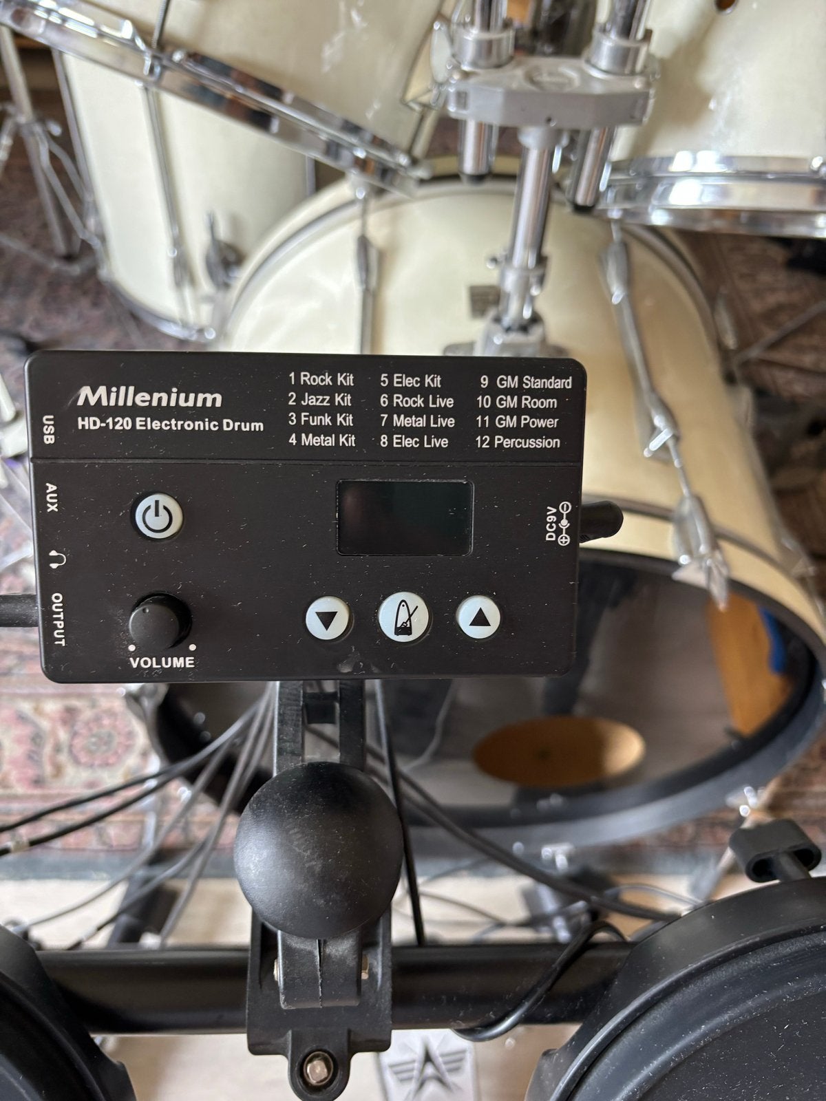 Millenium HD-120 Elektronisch Drumstel met Volcano versterke, Ophalen, Gebruikt, Overige merken, Elektronisch