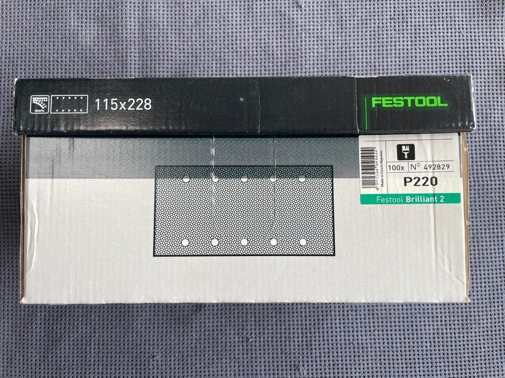 Festool 492829 100x schuurpapier billiant 2, maat 115x228, Overige typen, Nieuw, Ophalen of Verzenden, /