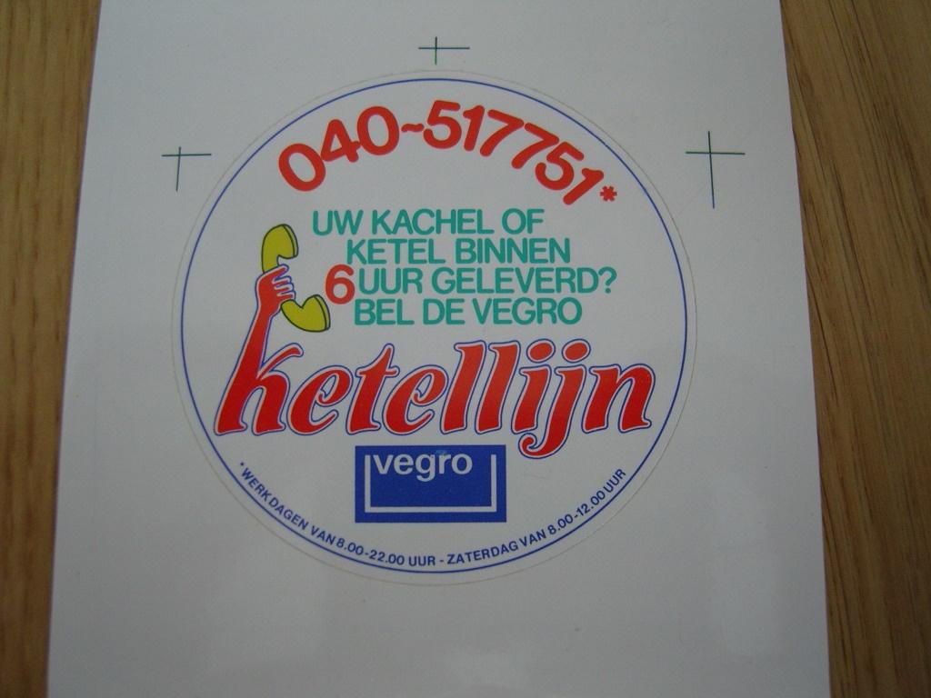 sticker ehv cv ketel kachel binnen 6 uur geleverd VEGRO, Verzamelen, Ophalen, Zo goed als nieuw
