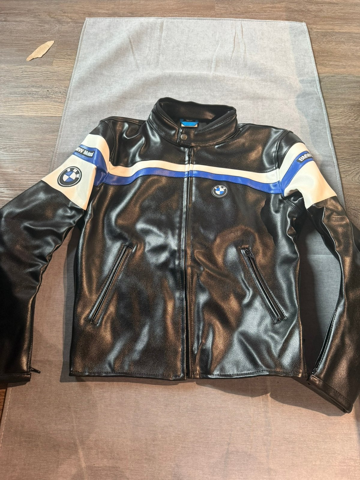BMW Racing Motorjas (Maat S) Leder Look, Motoren, Kleding | Motorkleding, Ophalen of Verzenden, Nieuw met kaartje, Heren, Jas | leer