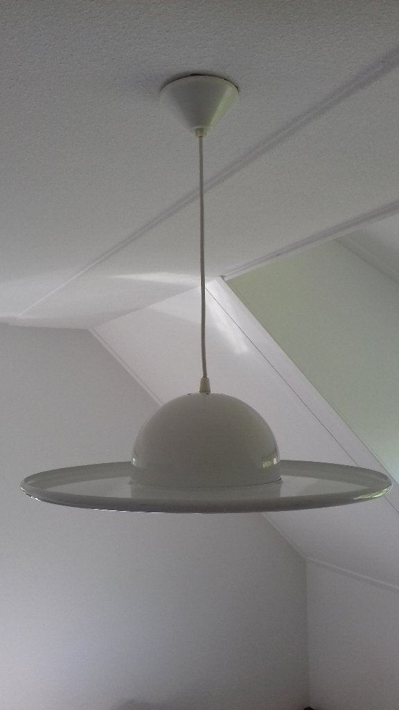 In nieuwstaat! Hanglamp, doorsnede 60 cm, wit, metaal, Ophalen of Verzenden, Nieuw, Metaal