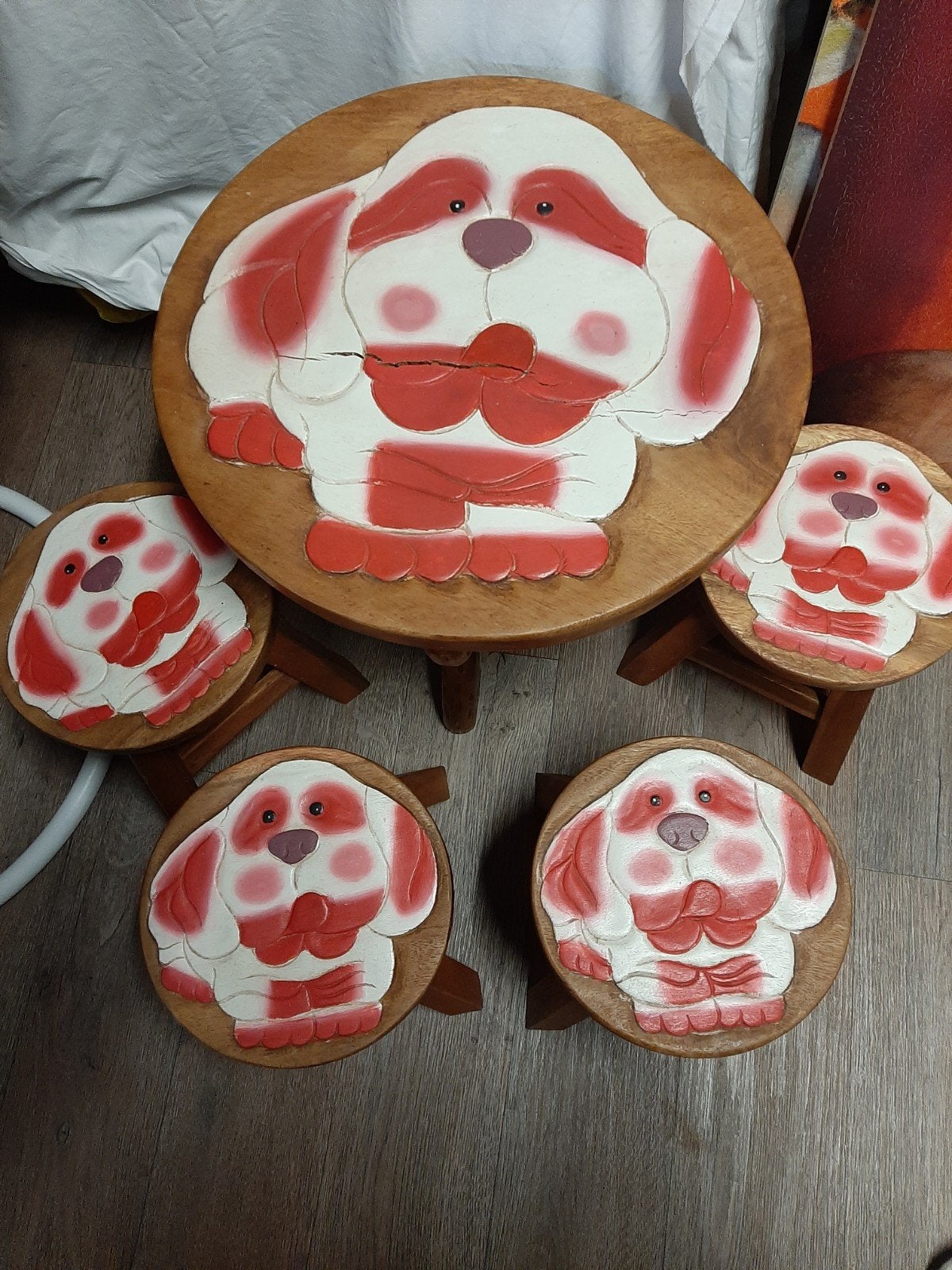 Kindertafel met 4 krukjes, Ophalen of Verzenden, Zo goed als nieuw