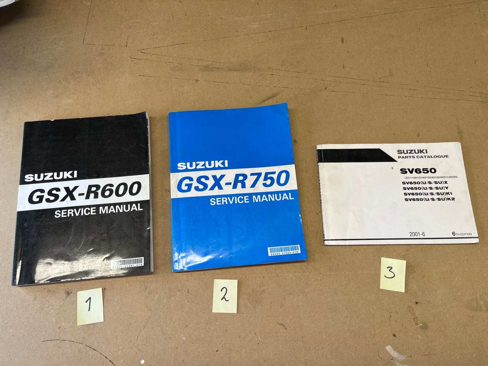 Originele Service Manuals SUZUKI GSX-models en parts SV650, Ophalen of Verzenden, Suzuki