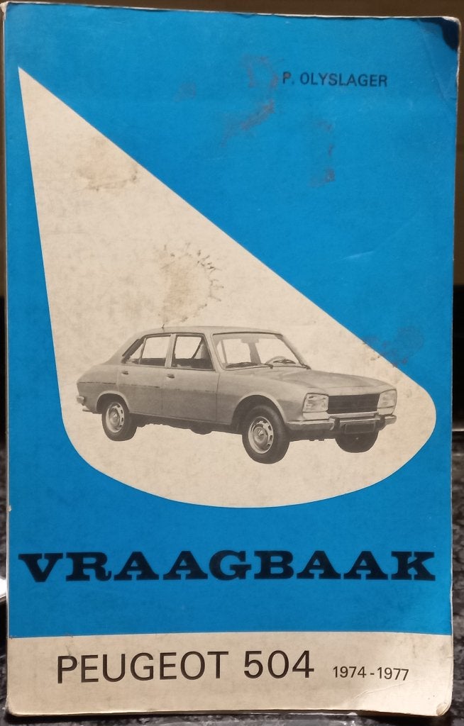 Vraagbaak Peugeot 504 1974- 1977, Ophalen of Verzenden