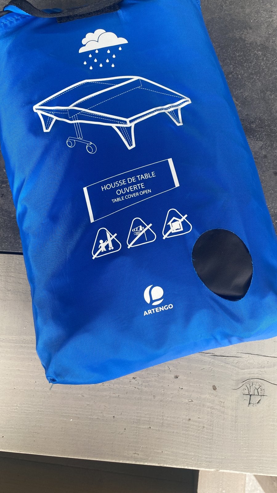 Hoes voor tafeltennistafel - Uitgeklapt - Nieuw - Oudoor, Ophalen of Verzenden, Nieuw, Tafel Outdoor