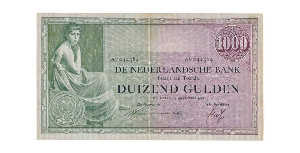 Nederland 1000 gulden 1926 Grietje Seel, Ophalen of Verzenden, 1000 gulden, Los biljet