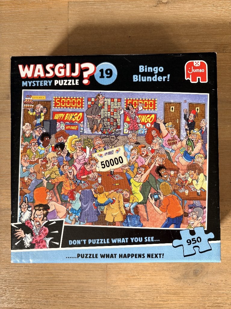 Wasgij Mystery 19 - Bingo Blunder (950 stukjes), Ophalen of Verzenden, 500 t/m 1500 stukjes, Zo goed als nieuw, Legpuzzel