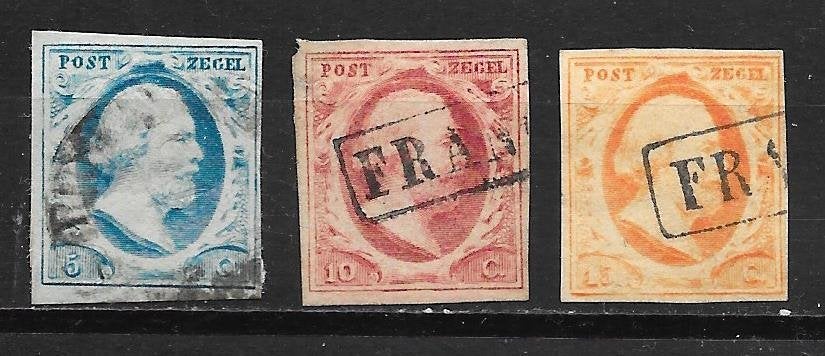 Nvph 1-3 gebruikt cw 240,00 J, Postzegels en Munten, Postzegels | Nederlands-Indië en Nieuw-Guinea, Ophalen of Verzenden