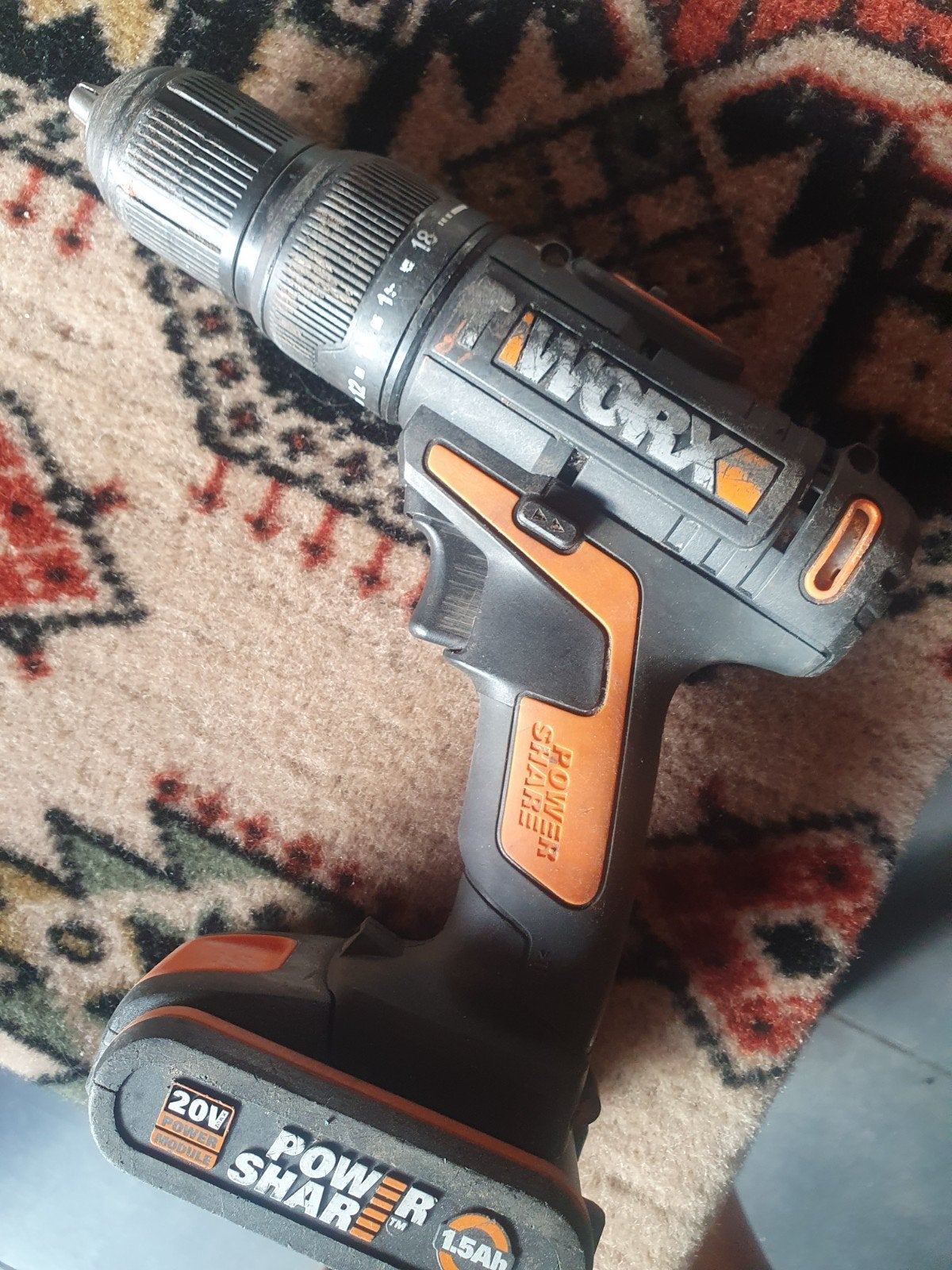 Worx PowerShare 20V Boor- en Schroefmachine, Ophalen of Verzenden, Gebruikt, Minder dan 400 watt, Boor- en Schroefmachine