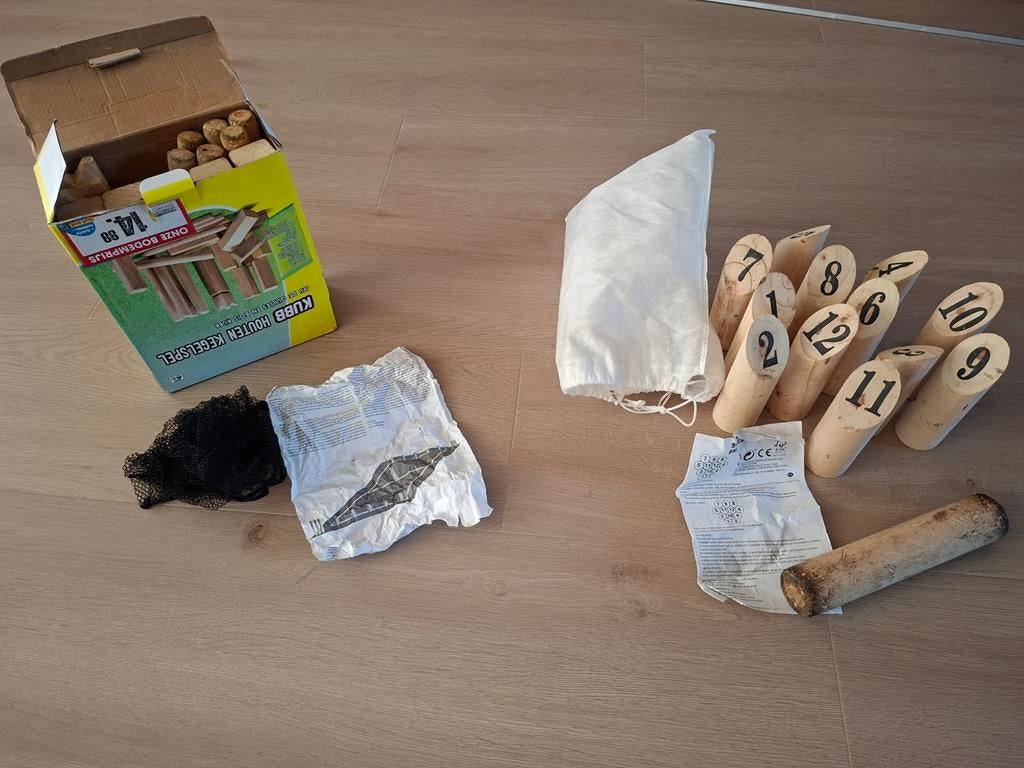 Kubb en werpspel met cijfers, Ophalen, Gebruikt